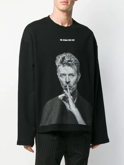 Shop Ih Nom Uh Nit David Bowie Print Sweatshirt In Black