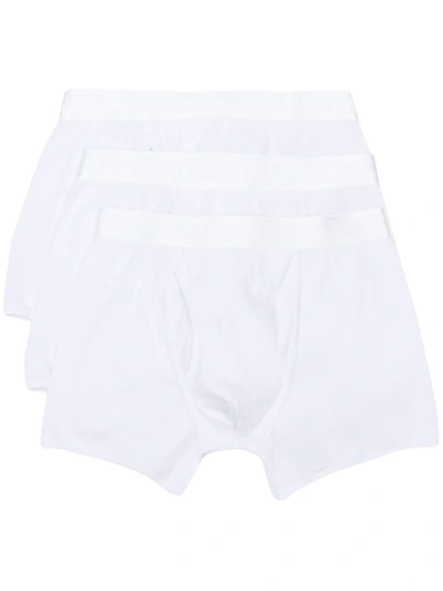 Shop Off-white Three-pack Logo-tape Boxer Briefs In White