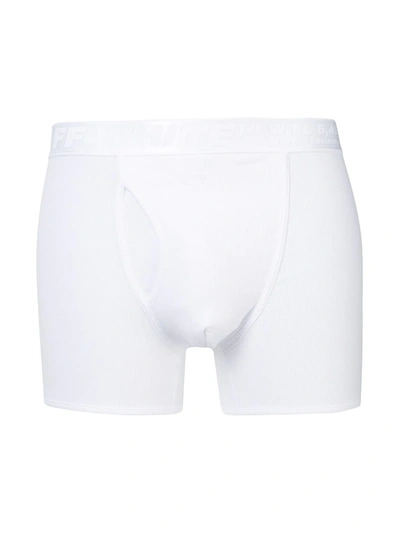 Shop Off-white Three-pack Logo-tape Boxer Briefs In White