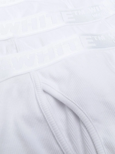 Shop Off-white Three-pack Logo-tape Boxer Briefs In White