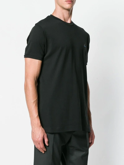 Shop Vivienne Westwood Embroidered Logo T-shirt In Black