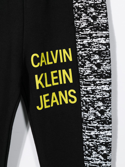 Shop Calvin Klein Logo-print Sweatpants In Black