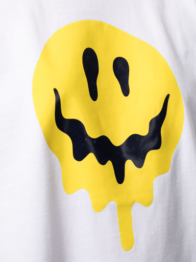 Shop Balenciaga Smiley-print Oversized T-shirt In Weiss