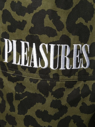 Pleasures Leopard Print Drawstring Trousers In Green