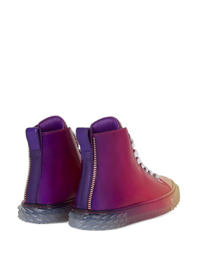 Giuseppe Zanotti Gradient Effect High-top Sneakers In Red
