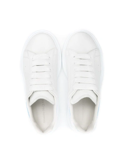 Shop Alexander Mcqueen Lace-up Low-top Wedge Sneakers In White