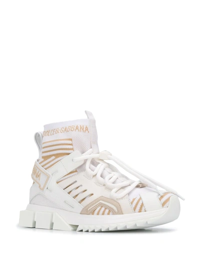 Shop Dolce & Gabbana Sorrento High-top Trekking Sneakers In White