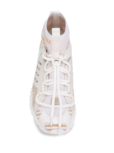 Shop Dolce & Gabbana Sorrento High-top Trekking Sneakers In White