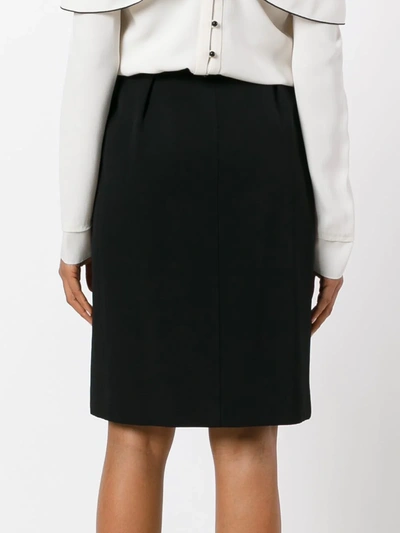 Pre-owned Saint Laurent Button Front Skirt In Black