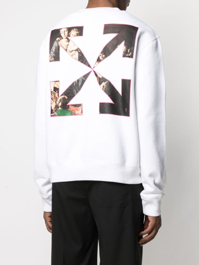 Shop Off-white Arrows-motif Printed Sweatshirt In White