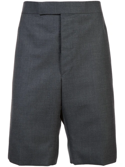 Shop Thom Browne Classic Backstrap Shorts In Grey