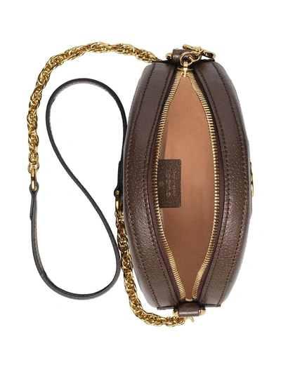 Gucci Ophidia Mini Gg Round Shoulder Bag In Neutrals