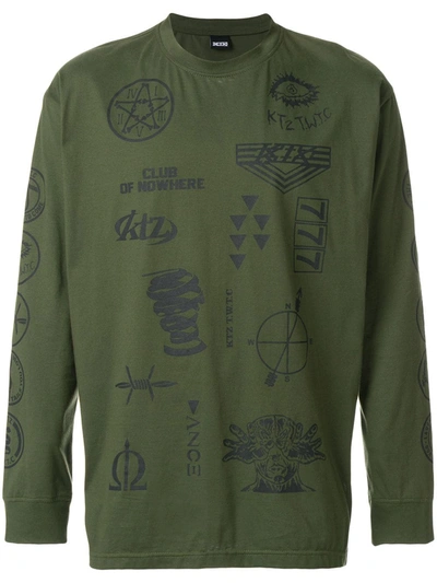 Shop Ktz Multi-stamp Sweatshirt In Green