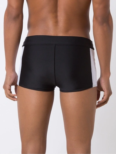 Shop Amir Slama Panelled Drawstring Trunks In Black