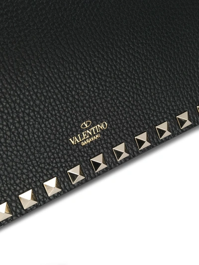 Shop Valentino Rockstud Chain Wallet In Black