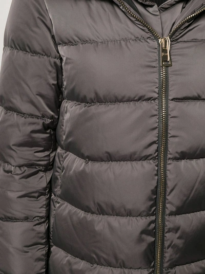 Shop Herno Zip-up Hooded Jacket In Grey