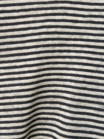 Shop Isabel Marant Étoile Striped Longline T-shirt In Black