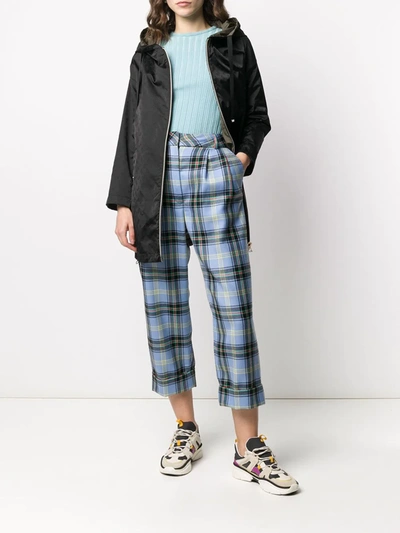 Herno Jacquard Hooded Coat In Black
