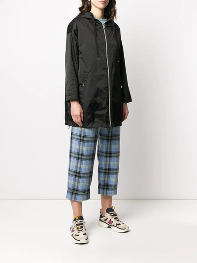 Herno Jacquard Hooded Coat In Black
