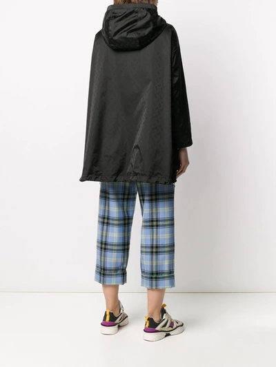 Herno Jacquard Hooded Coat In Black