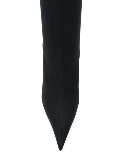 Shop Balenciaga Knife Crepe Jersey Boots In Black