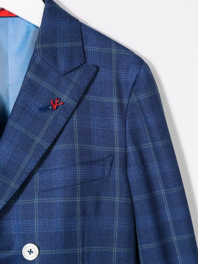 Shop Isaia Classic Formal Blazer In Blue