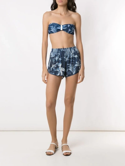 Shop Lygia & Nanny Ester Printed Bikini Set In Blue