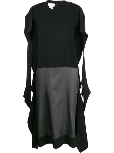 Shop Maison Margiela Contrast Panel Dress In Black