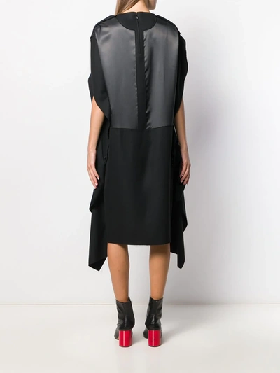 Shop Maison Margiela Contrast Panel Dress In Black