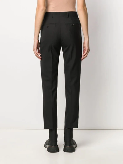 Shop Rick Owens Tailored Cropped Trousers In Black