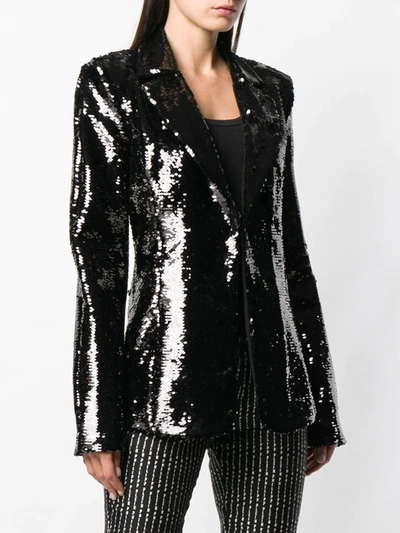 Philipp Plein Sequin Embellished Blazer In Black