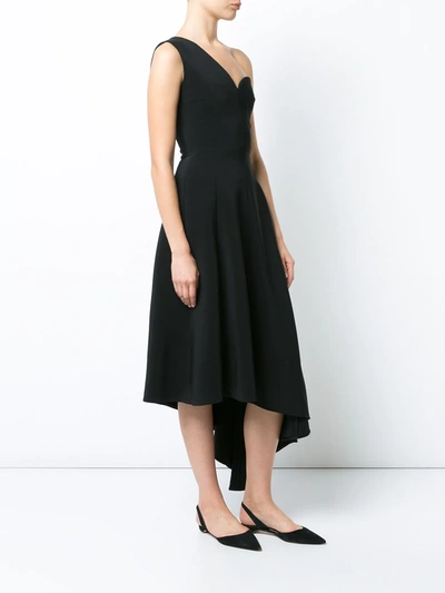 Shop Rosetta Getty One-shoulder Asymmetric Dress In Black