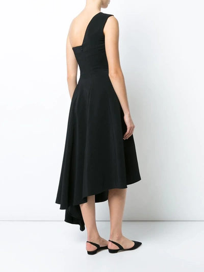 Shop Rosetta Getty One-shoulder Asymmetric Dress In Black