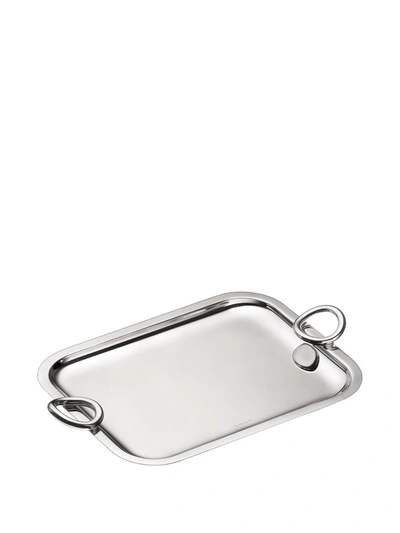 Christofle Vertigo 43cm X 31cm Silver-plated Rectangular Tray In Silver