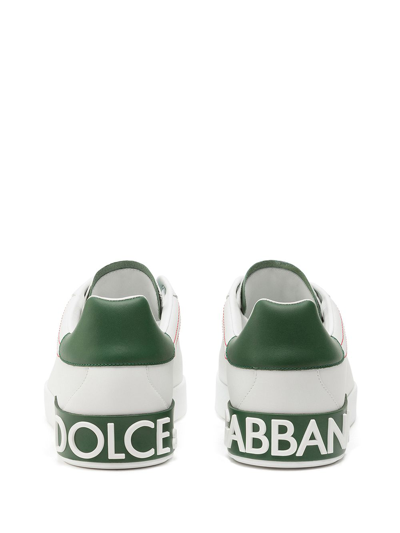 Shop Dolce & Gabbana Logo Patch Portofino Sneakers In White