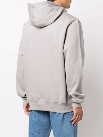 Shop Daily Paper Logo-print Cotton Hoodie In Grau