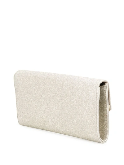 Jimmy Choo Emmie Glee Chain Pouch Bags In Metallic