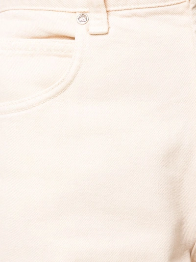 Pre-owned Versace 高腰直筒牛仔裤 In Neutrals