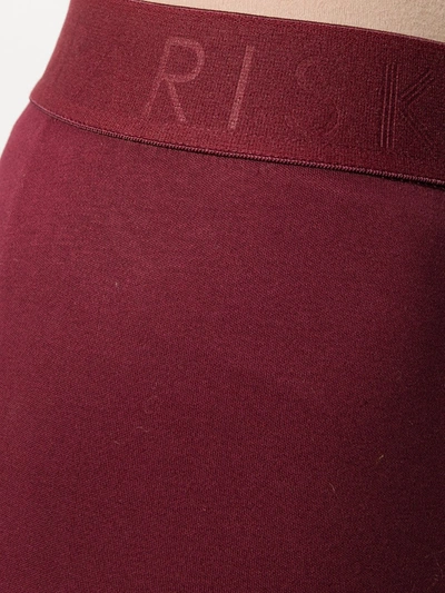 Shop Kenzo Logo Printed Leggings In Red