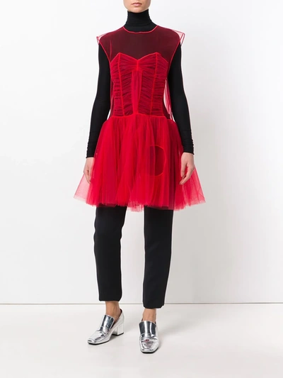 Shop Viktor & Rolf Dress With Hole Short Dress In Red