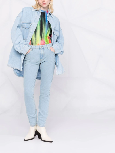 Attico Straight-leg Boyfriend Jeans In Blue