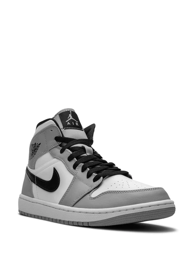 Shop Jordan Air  1 Mid "light Smoke Grey" Sneakers