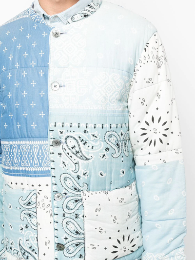 KAPITAL GAUZE BANDANA-PRINT QUILTED SHIRT 