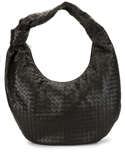 Bottega Veneta The Maxi Jodie Bag In Intrecciato Lambskin In Black ModeSens