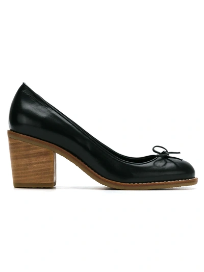 Shop Sarah Chofakian Leather Pumps In Black