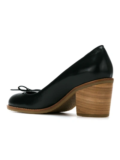 Sarah Chofakian Chunky Heel Pumps In Black