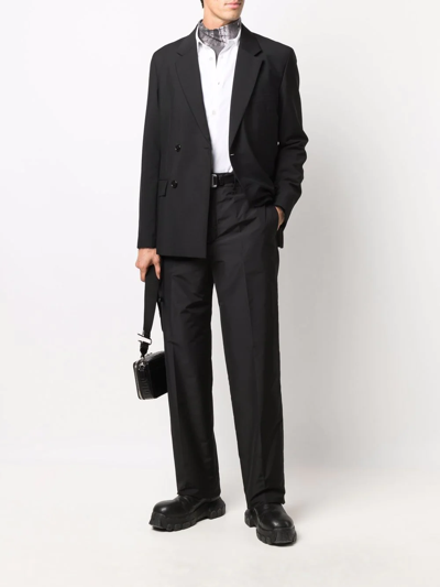 Off-white Padded Straight-leg Trousers In Black
