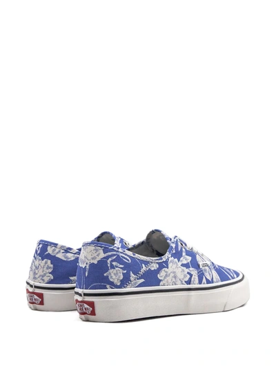 Shop Vans Authentic Sf "floral Linen" Sneakers In Blue