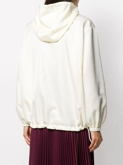 Shop Valentino X Undercover Lovers Zipped Sweatshirt In White