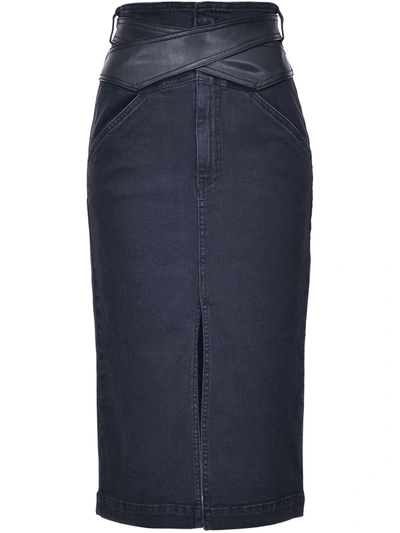 Shop Pinko Rear Split Pencil Skirt In Black